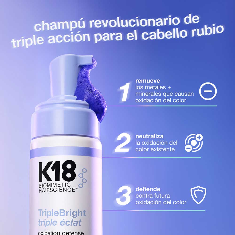 TRIPLEBRIGHT OXIDATION DEFENSE PURPLE SHAMPOO FOAM (SHAMPOO MORADO EN ESPUMA)